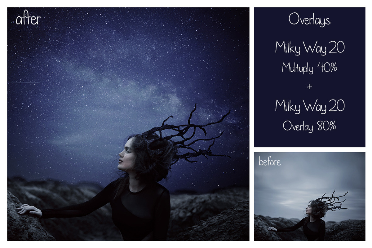 50 Night Sky Overlays, a Texture Graphic by LovePhotoMoment (Photo 7 of 16)