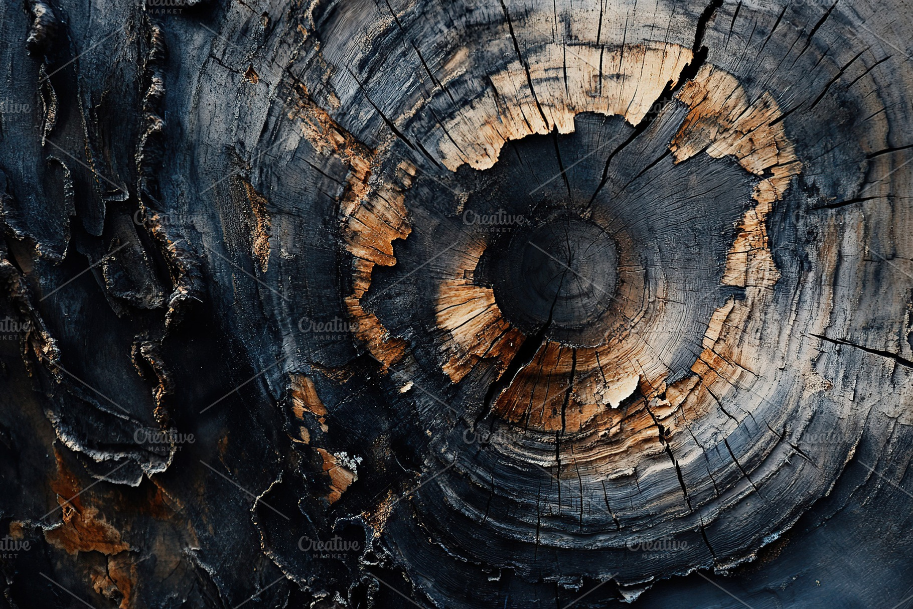 Old wooden tree cut surface, a Nature Photo by AlyaAnd