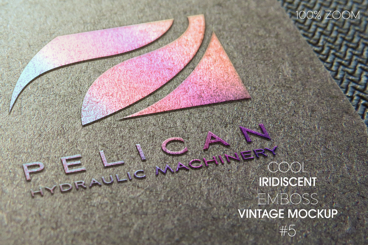 Iridescent Emboss Vintage Mockup, a Mockup by LuisFaus (Photo 2 of 2)