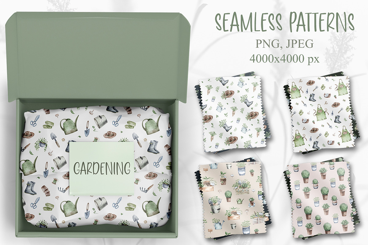 Watercolor Gardening Clipart Set, a Seasonal Illustration by LenArt (Photo 10 of 15)