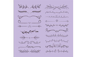dividers flourish elegant, an Illustration by studiogstock