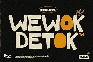 Wewok Detok Playful Display Font