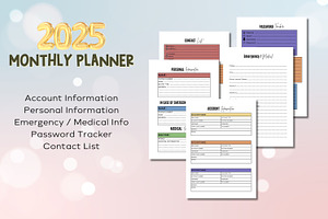 2025 Monthly Planner-CANVA Template