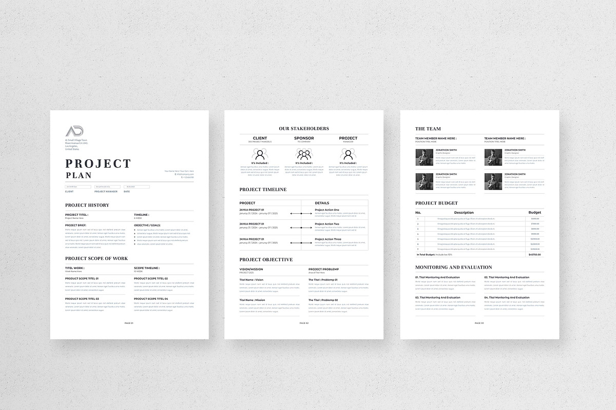 Project Plan | MS Word & Indesign, a Stationery Template by design_hut (Photo 2 of 6)
