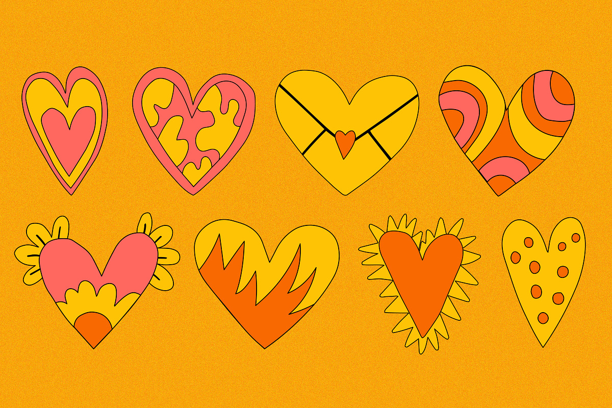 PSYCHEDELIC HEARTS-INSTAGRAM CREATOR, an Illustration by okchizh (Photo 11 of 14)