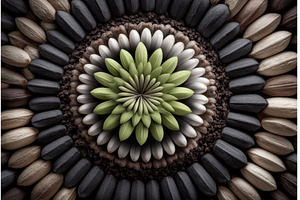 In the soil, microgreen seeds, a Nature Photo by ZinetroN