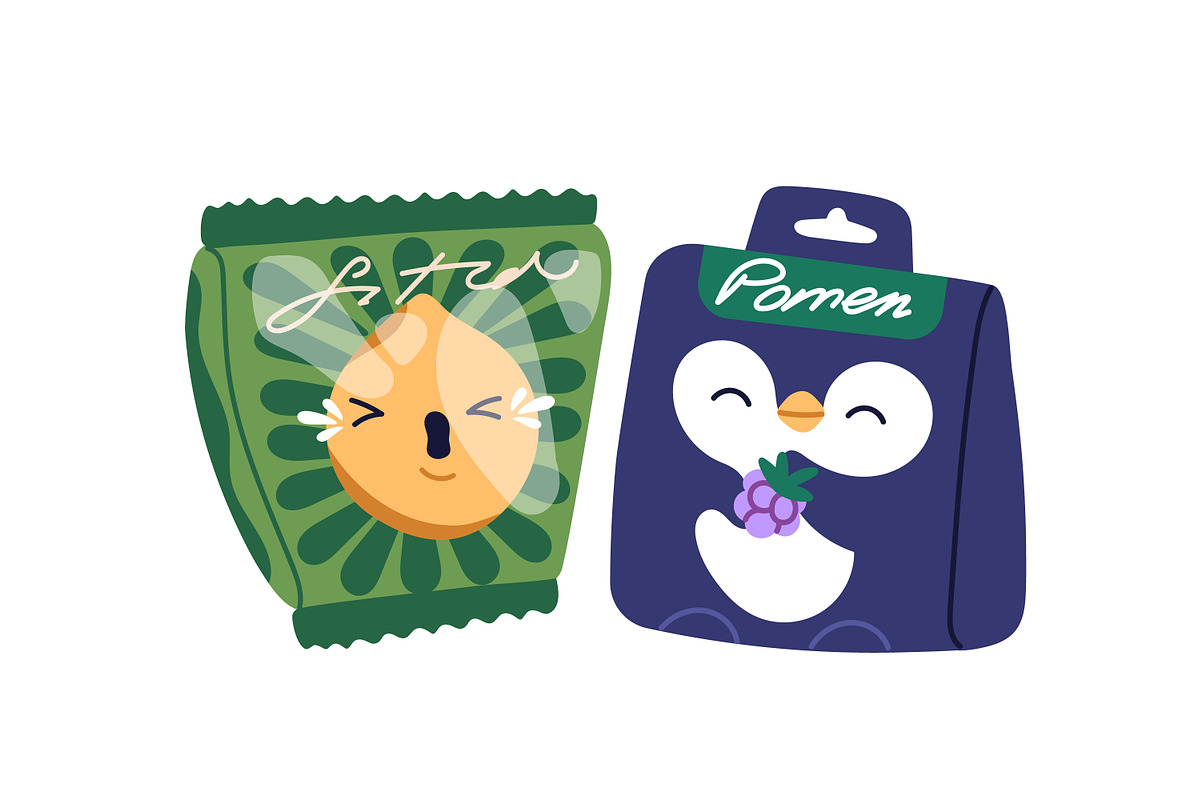 Asian food products, snacks set, a Food Illustration by Good Studio (Photo 4 of 6)