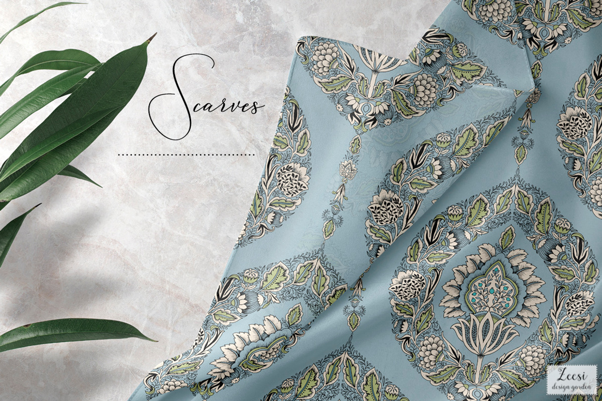 Mahika Damask Pattern & Motifs, a Pattern Graphic by Zeesi Design Garden (Photo 8 of 11)