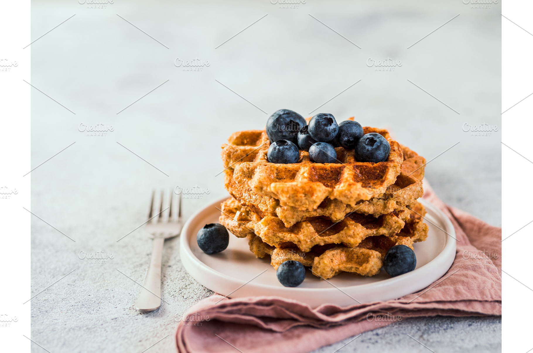 Healthy Gluten Free Oat Waffles, a Food & Drink Photo by Fascinadora