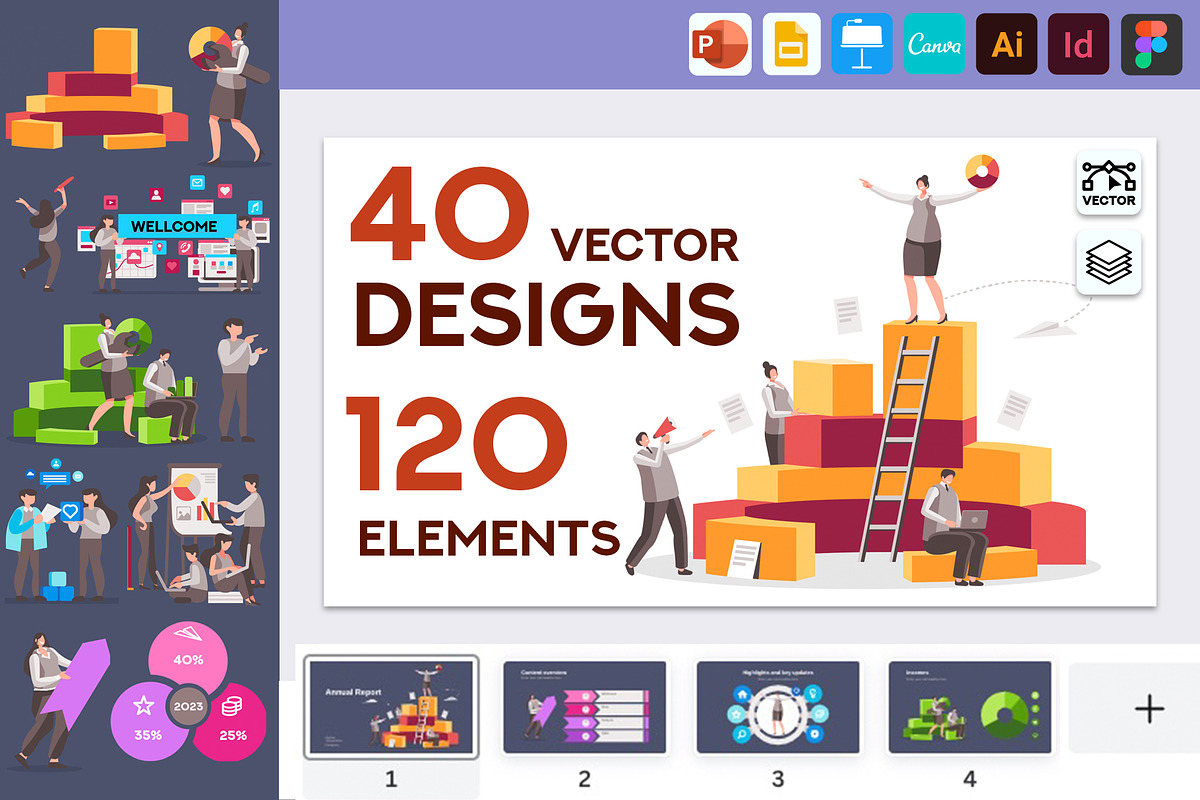 Flatiny | Elements for Powerpoint, a Presentation Template by Aurielaki Stock Images (Photo 2 of 6)