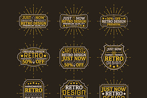 Retro Pack. 10 HQ Badges