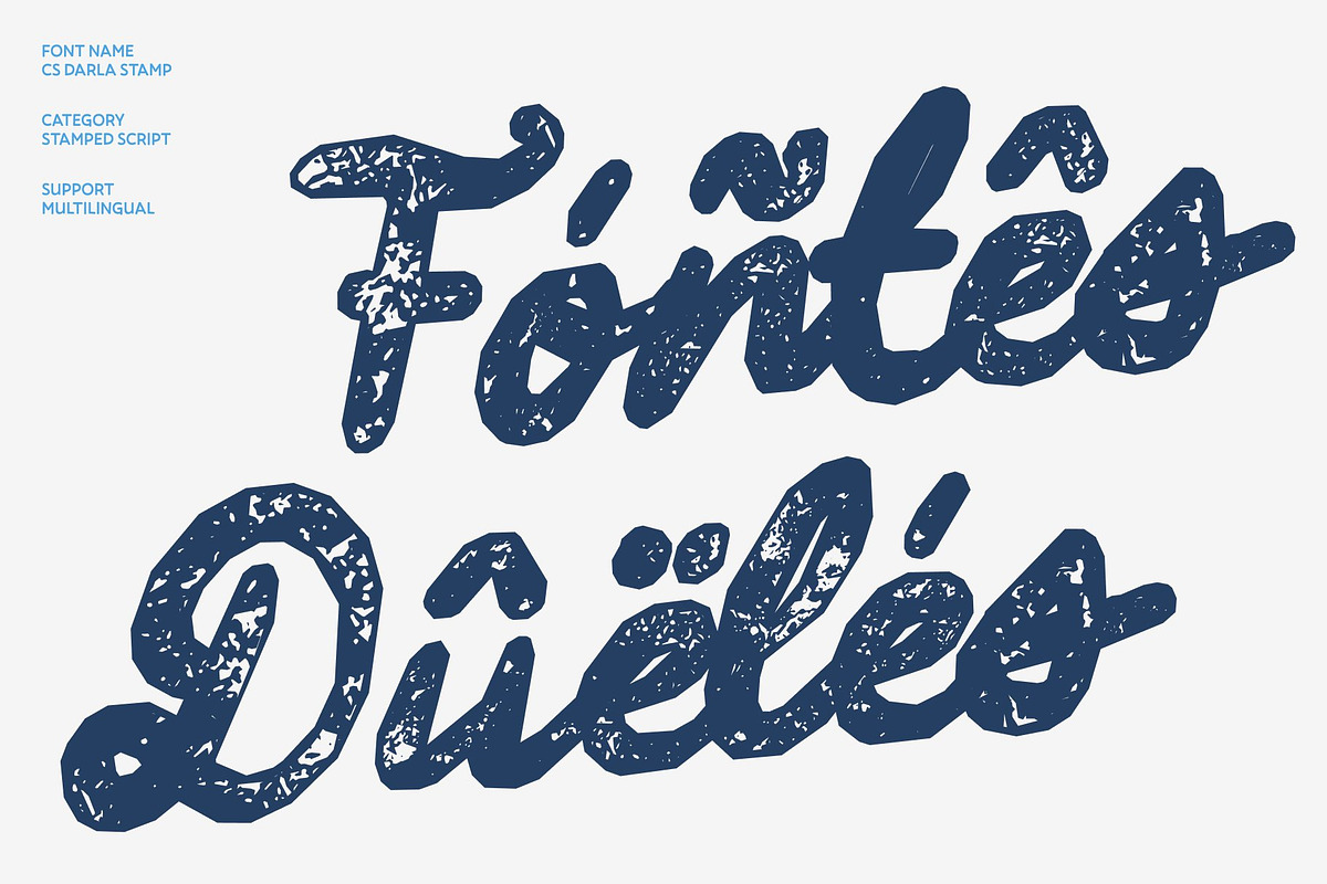 CS Darla Stamp, a Script Font by Craft Supply Co. (Photo 7 of 8)