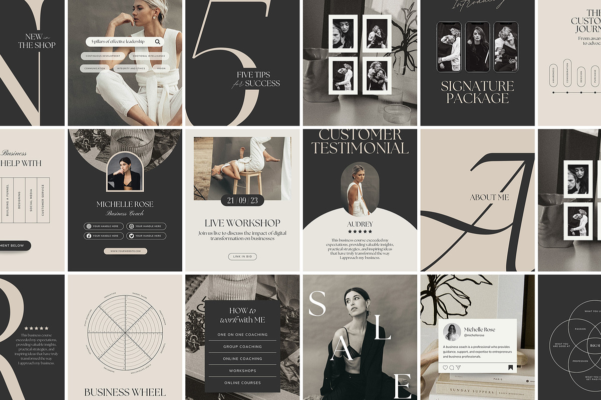 Coach Instagram Templates, a Social Media Template by Studio Loire