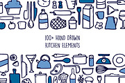 100+ Hand Drawn Kitchen Elements, an Object Graphic by Interior Mockup Co (Thumbnail 1 of 4)