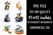 Watercolor Halloween Ducks Clipart, an Illustration by Designking (Thumbnail 4 of 5)