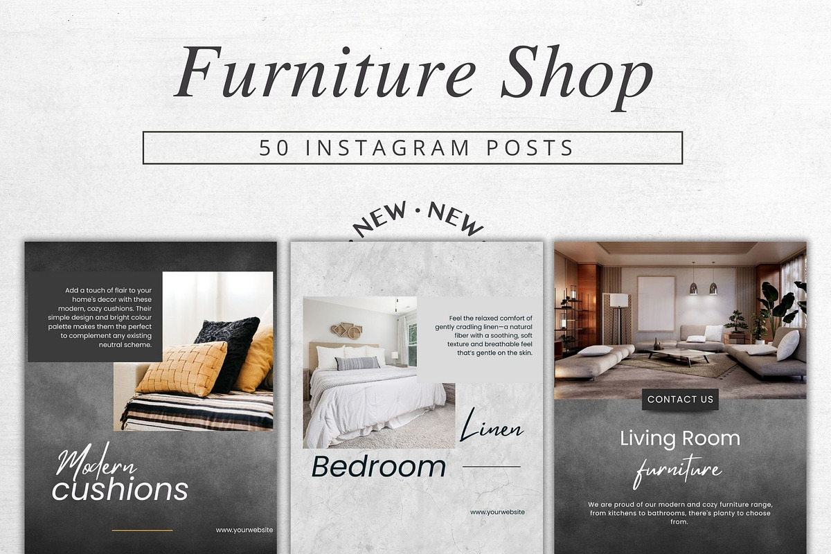 Furniture Shop Canva Templates, a Social Media Template by Talipic Designs (Photo 1 of 5)