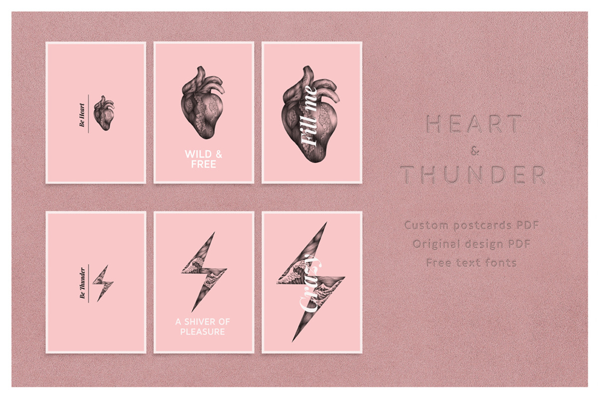 Thunder and Heart Postcard 01, a Flyer Template by Isbela  (Photo 1 of 5)