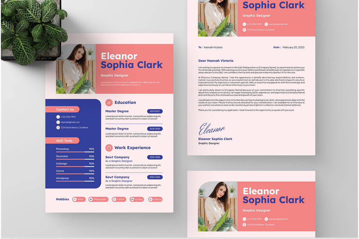 Pink Creative Resume & Cover Letter, a Resume Template by Annora Studio (Photo 6 of 7)