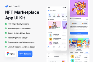 MEGANFT - NFT Marketplace App UI Kit