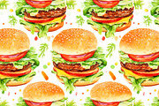 Burger pattern, a Pattern Graphic by AlexandraTret (Thumbnail 2 of 3)