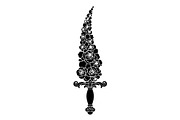 Ornamental Dagger Silhouette Bundle, an Object Illustration by Gaye Art (Thumbnail 25 of 31)