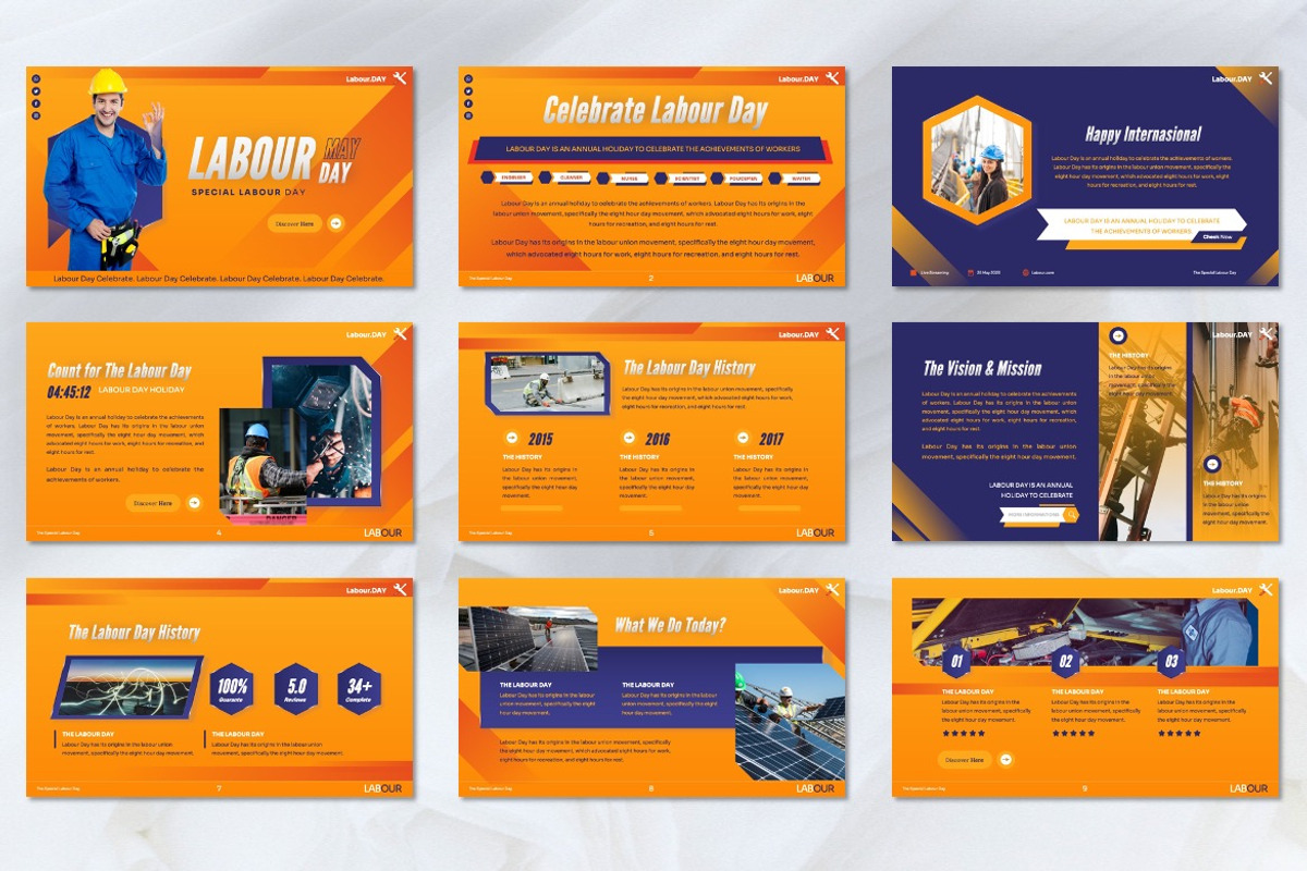 Labour - Labour Day Powerpoint, a Presentation Template by Dhabee (Photo 5 of 8)