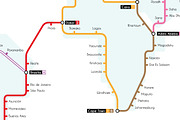 World Metro Map Vector Illustration, an Education Illustration by asantosg (Thumbnail 7 of 9)