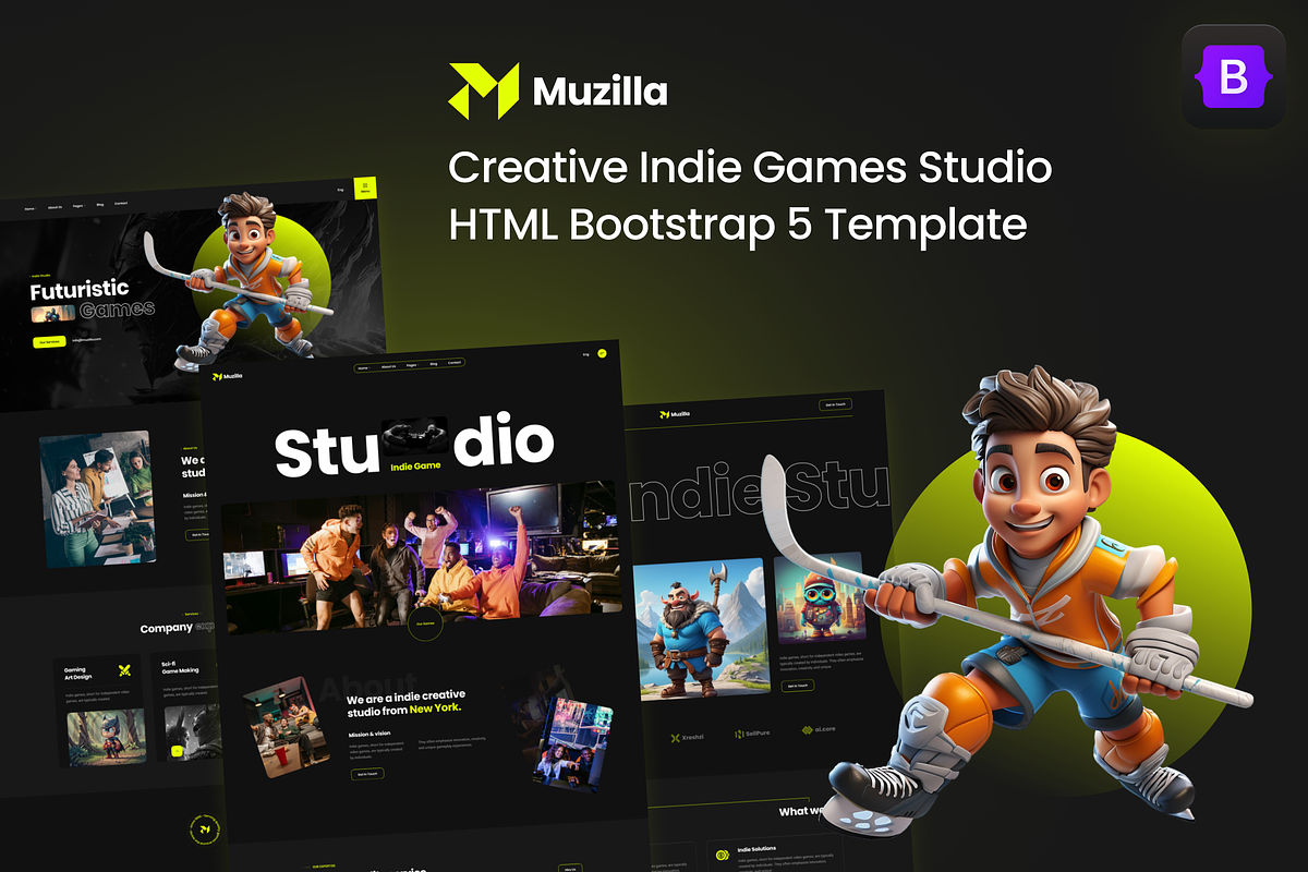 Muzilla - Game Studios HTML template, a HTML Template by AliThemes (Photo 1 of 4)