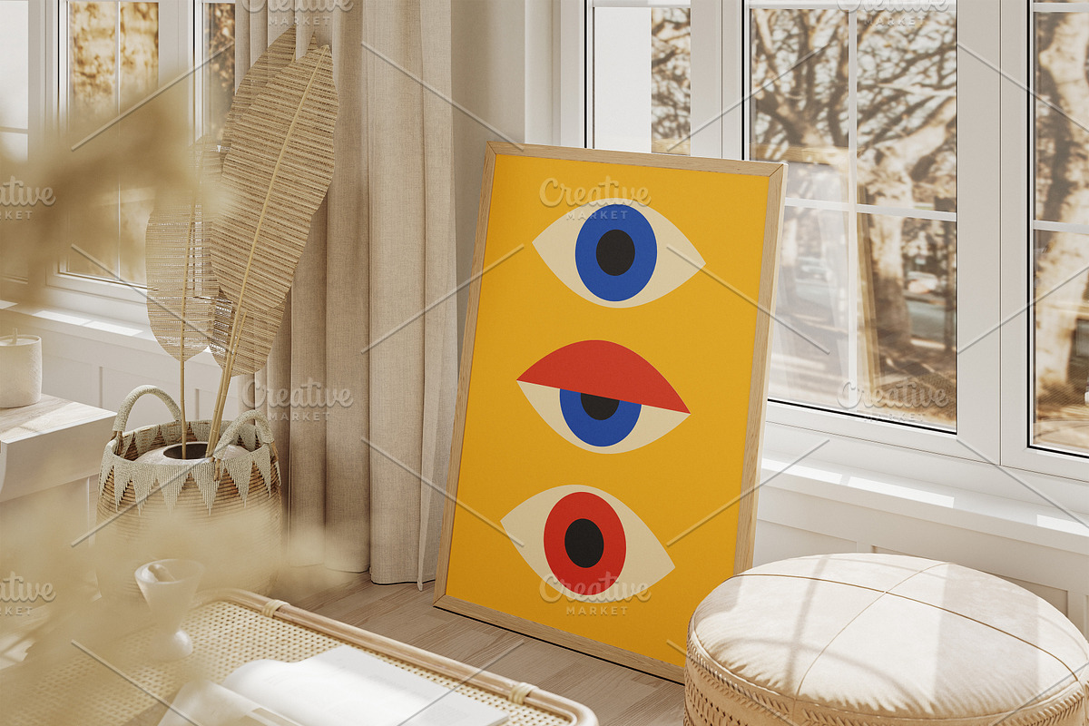 16 Abstract Eyes Printable Wall Art, a Background Graphic by C Design Studio (Photo 8 of 18)