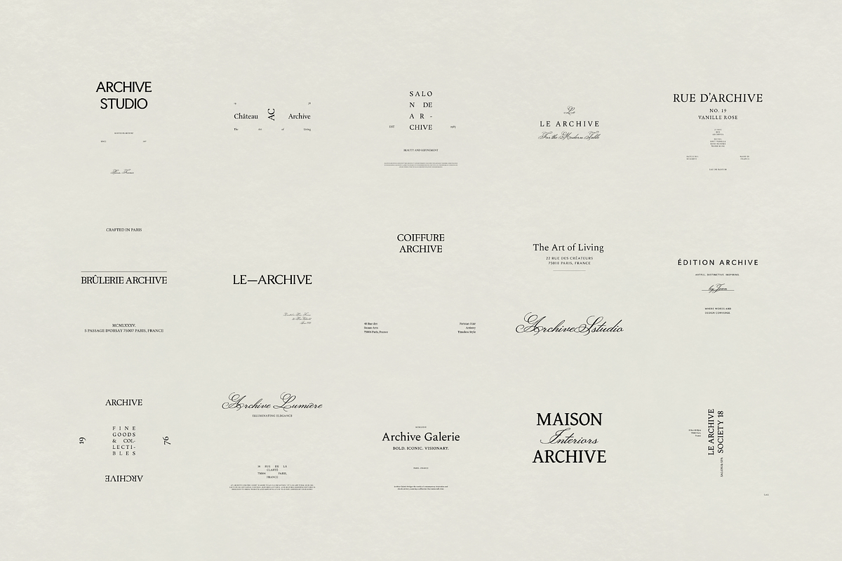 LE ARCHIVE | Logo Collection, a Branding & Logo Template by Duet Atelier (Photo 6 of 13)