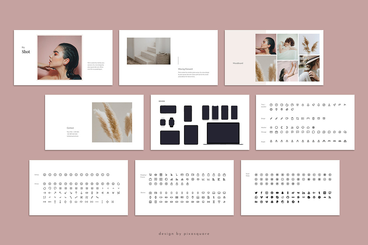 MONA Media Kit Google Slide Template, a Presentation Template by PixaSquare