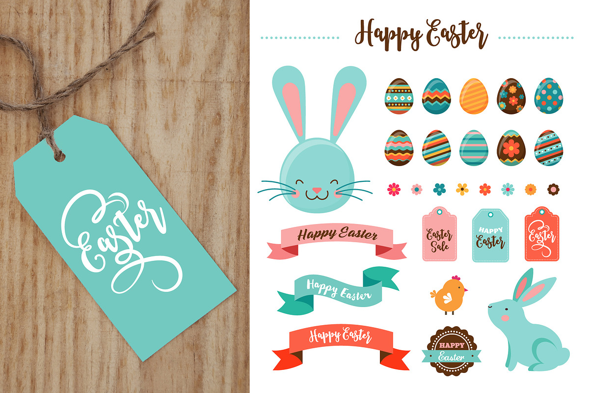 Happy Easter bundle, an Animal Illustration by Marish (Photo 4 of 8)
