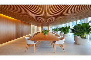 Modern creative meeting space with, an Architecture Photo by Lermont51