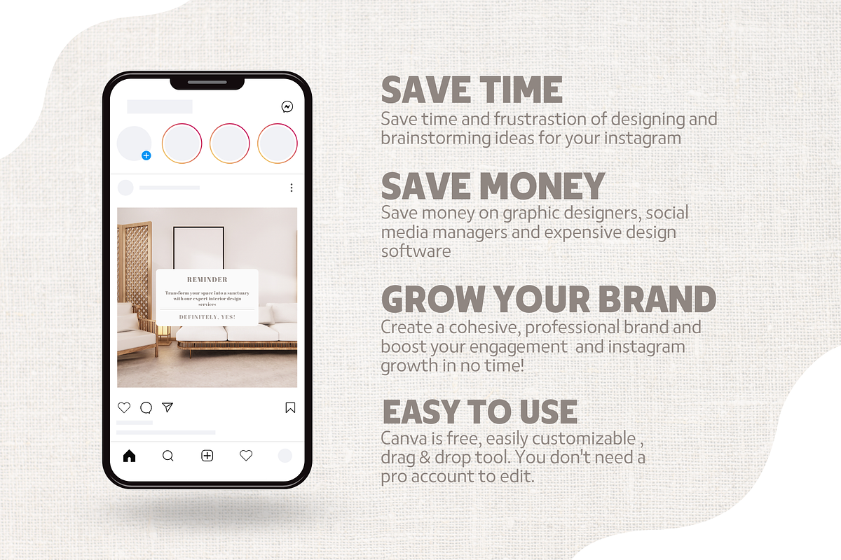 Interior Design Instagram Templates, a Social Media Template by EliteMatidi (Photo 5 of 9)