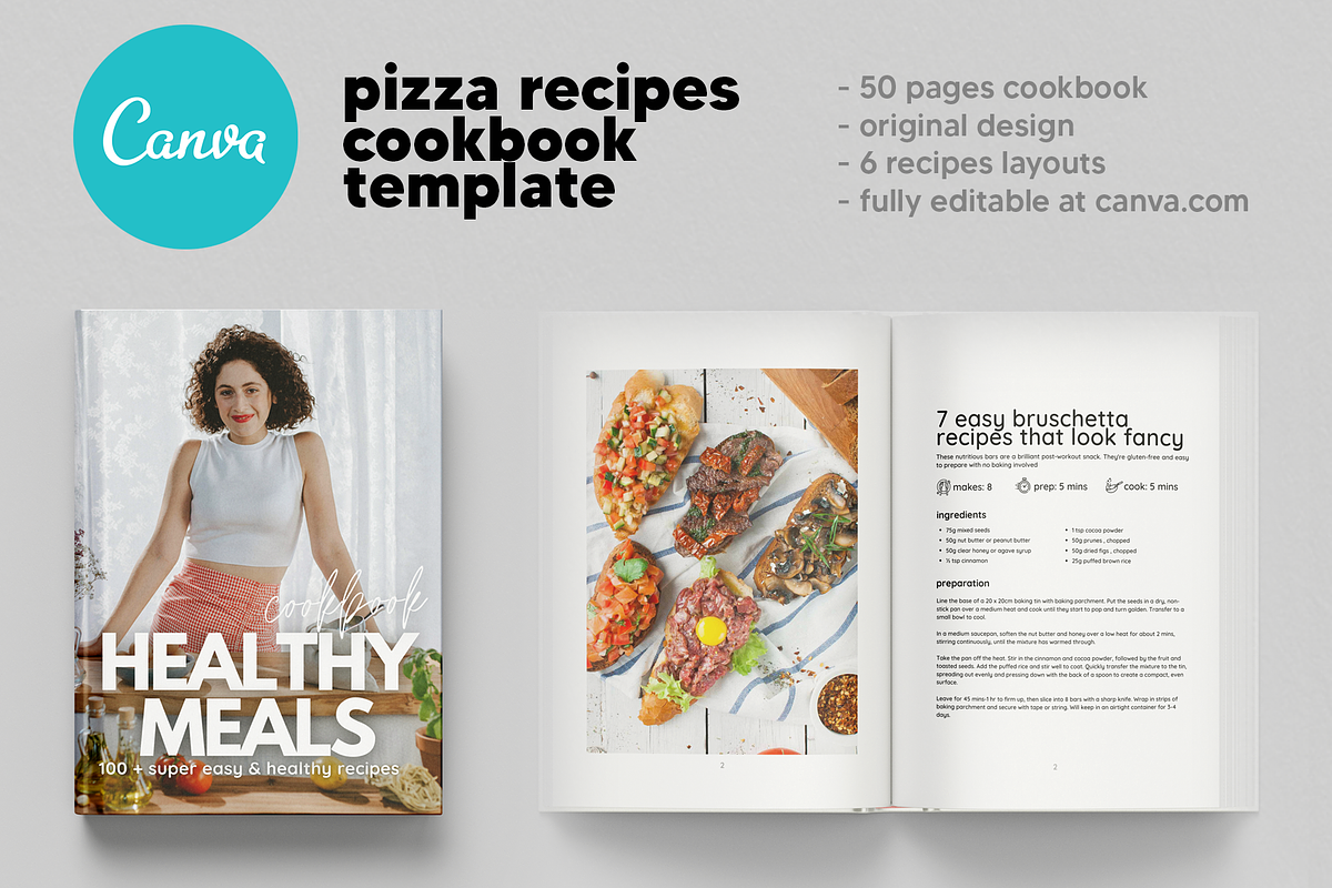 Healthy Meals US Letter Canva Templa, a Magazine Template by DeLaGranSiete (Photo 1 of 9)