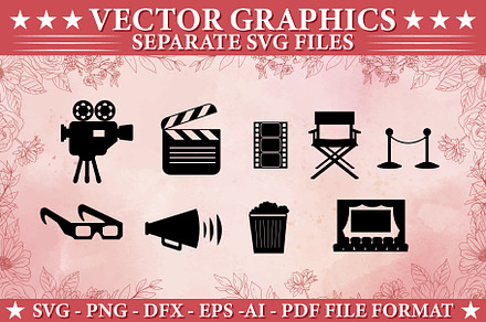 Movie silhouette SVG vector