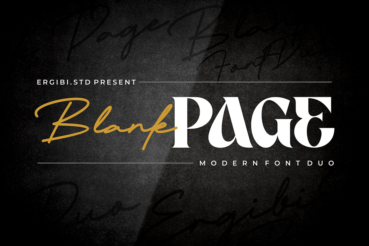 Blank Page - Modern Font Duo, a Script Font by ErgibiStudio (Photo 1 of 11)
