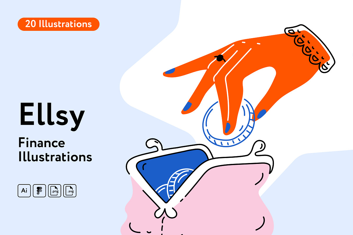 Ellsy Finance Illustrations, a Finance Illustration by Welovegraphics (Photo 1 of 7)