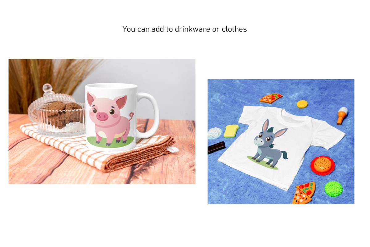 Farm Animals, Clipart, PNGs, an Object Graphic by Kat's Artful Creations (Photo 8 of 9)