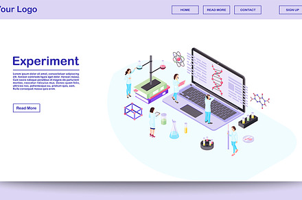 Genetic engineering landing page, a Landing Page Template by The img