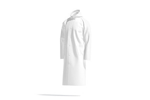 White Waterproof Rain Coat 3D Model