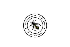 Bee Honey Farm Logo Design, a Branding & Logo Template by AlvinStd