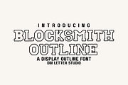 Blocksmith Outline, a Serif Font by Dm Studio (Thumbnail 1 of 10)