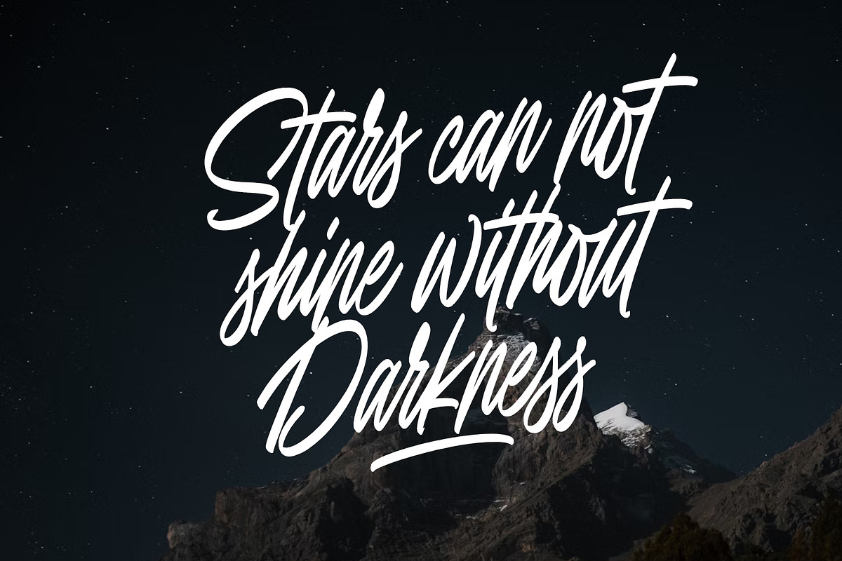 Favorable Whispering Midnight, a Handwritten Font by Damarletter (Photo 4 of 6)