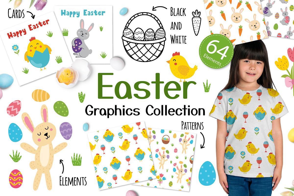 Easter Collection: Clipart, Patterns, a Decorative Illustration by Gulnara Sabirova (Photo 1 of 10)
