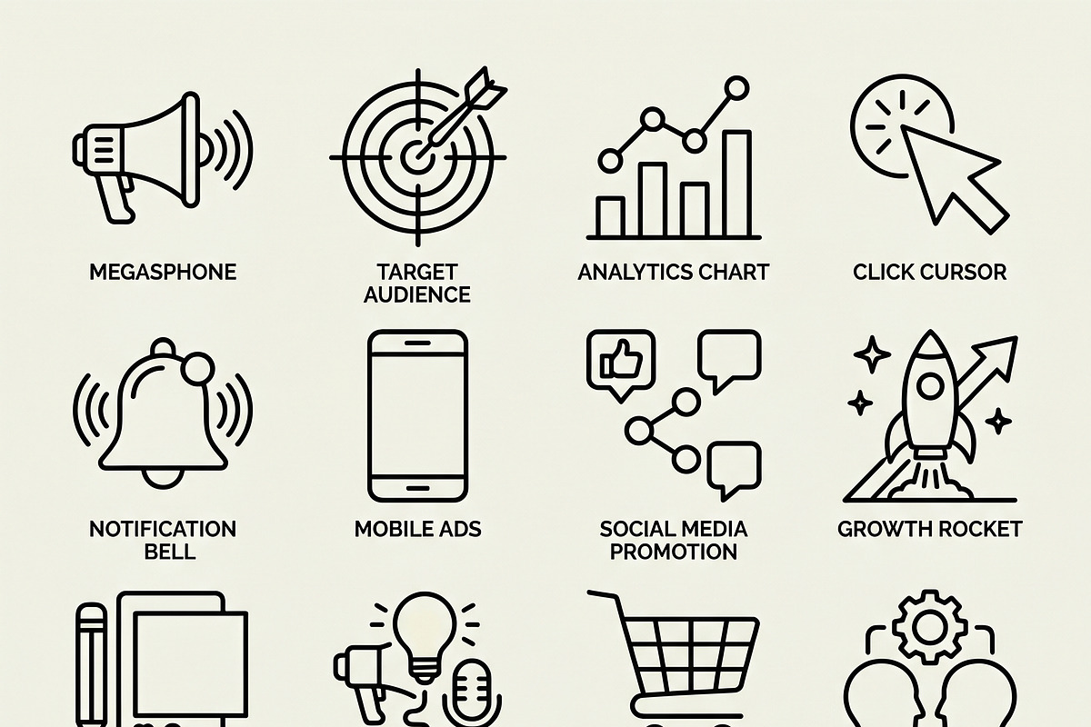 39 Vector Digital SEO Icon Pack, an Outline Icon by adenpinkstore (Photo 2 of 10)