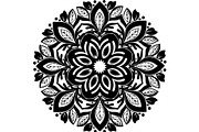 Black Floral Mandala Vector Bundle, a Decorative Illustration by Designer_Momina (Thumbnail 18 of 21)
