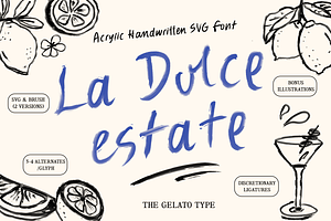 La Dolce Estate SVG Brush Font, a Handwritten Font by The Gelato Type