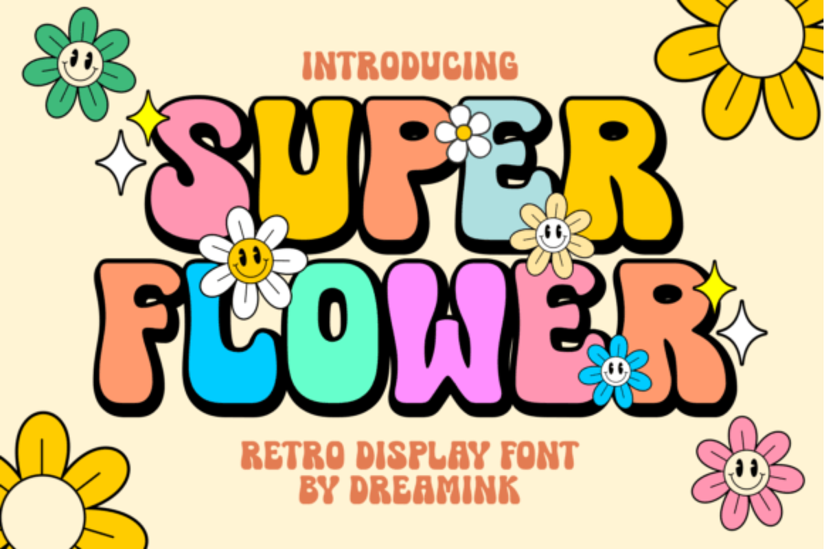 Super Flower Font, a Font by shopcosm (Photo 3 of 4)