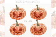 Jack-o-lantern, Halloween Watercolor, an Illustration by May • SHO (Thumbnail 3 of 5)